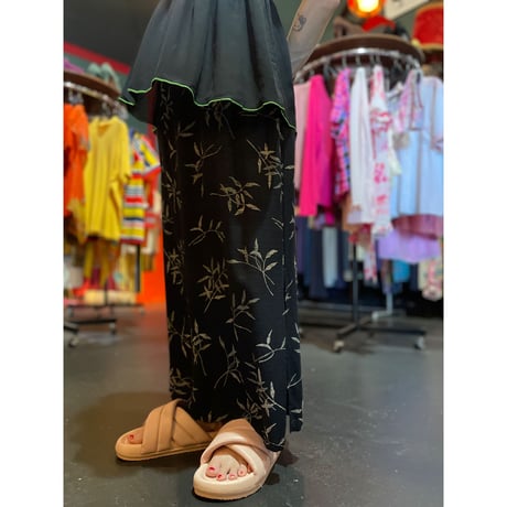 LEAF PRINT LONG SKIRT [S-2033]