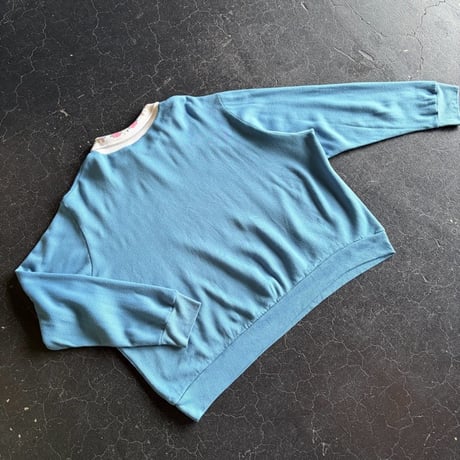 90’S  FLOWER×RIBBON COLLAR SWEAT [S-0499]