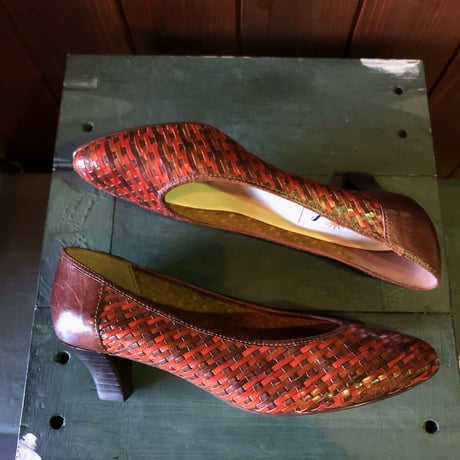 LEATHER DESIGN PUMPS 23.0cm[S-3179]