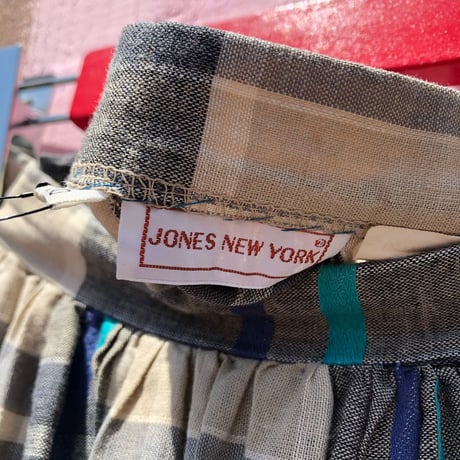 70'S CHECK PATTERN LONG SKIRT [HP-1377]