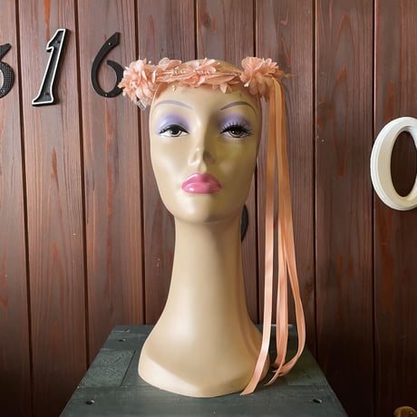 60’S FLOWER＆RIBBON HEAD DRESS [S-6392]