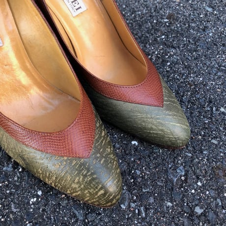 "CASADEI" LEATHER PUMPS 23.5㎝ [S-4240]
