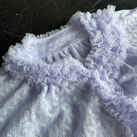 60’S FLOWER LACE GOWN [S-4081]