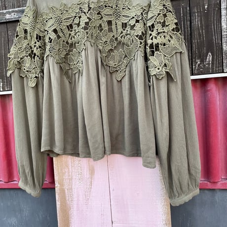 LACE DESIGN BLOUSE [S-0416]