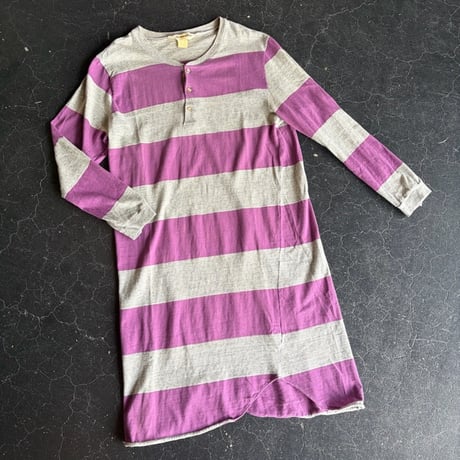 80’S BORDER COTTON DRESS [S-3962]