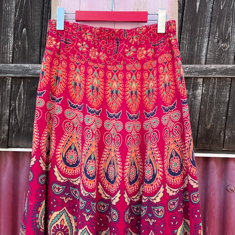 ETHNIC COTTON LONG SKIRT [S-7485]