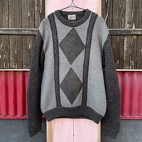 90'S LEATHER PATCH KNIT [S-4036]
