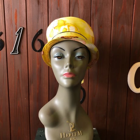 60’S FLOWER DESIGN HAT [HP-0396]