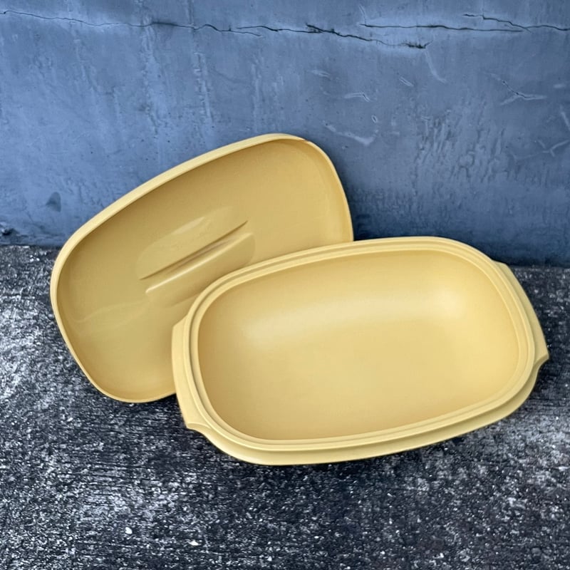 【Tupperware】ピクニックセット　イエロー（中古） ヴィンテージ*タッパーウェア*ピクニック 3段重 トリオセット