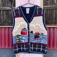 SNOW MOTIF KNIT VEST [S-6014]