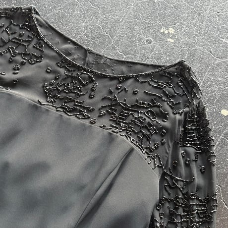 BEADS EMBREIDERY DRESS [S-2366]