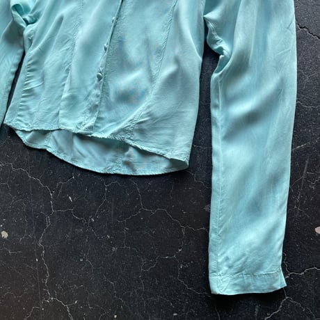 RUFFLE COLLAR RAYON BLOUSE [S-1474]