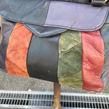 80’S PATCHWORK LEATHER BAG [S-2214]