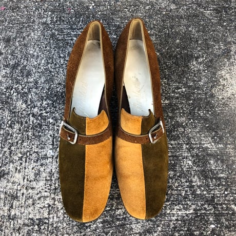 60’S BELT DESIGN SHOES 25.5cm [S-4398]