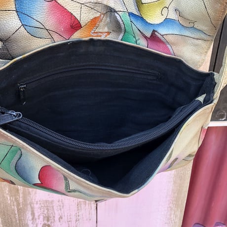 PAINT LEATHER SHOULDER BAG [HP-0688]