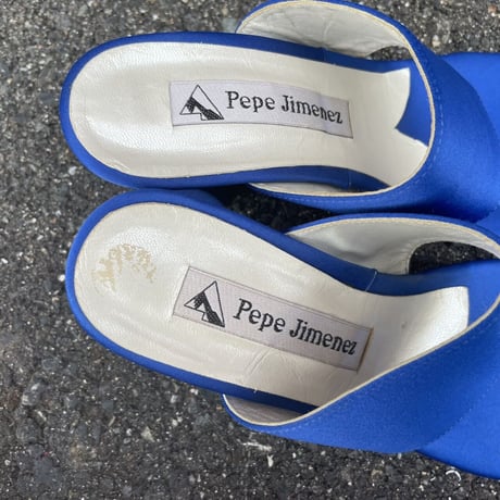BLUE HEEL SANDAL 23.0cm [S-6402]