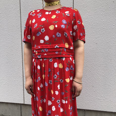 FLOWER LAYERED DESIGN DRESS [S-3002]