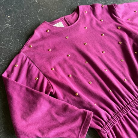 STUDS DESIGN LONG DRESS [S-2278]