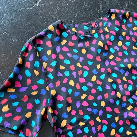 90’S TEXTILE PULLOVER BLOUSE [S-3561]