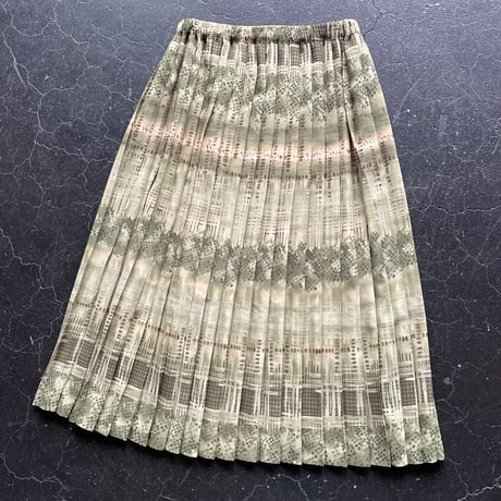 PATTERN PLEATS SKIRT [S-2668]