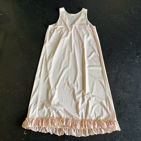 70'S EMBROIDERY&FRILL LINGERIE DRESS [S-3774]