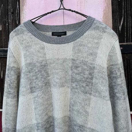 BLOCK CHECK KNIT [S-4056]