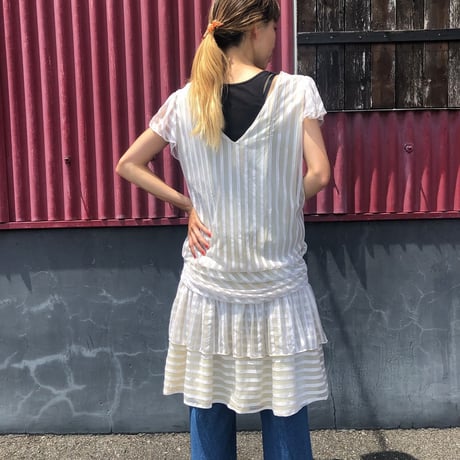 70~80'S STRIPE DESIGN DRESS [S-3380]