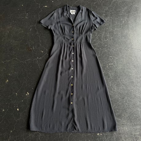 DOT RAYON SHIRT DRESS [S-4383]