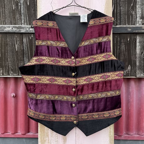 VELOUR DESIGN VEST [S-4515]