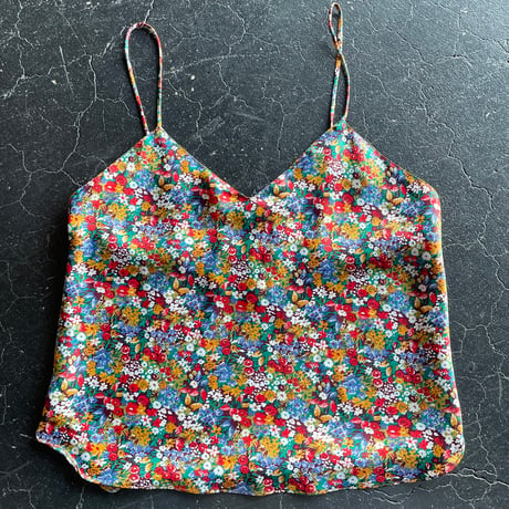80‘S FLOWER SATIN CAMISOLE [S-2426]