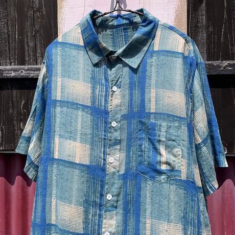 COTTON PLAID S/S SHIRT [S-3121]