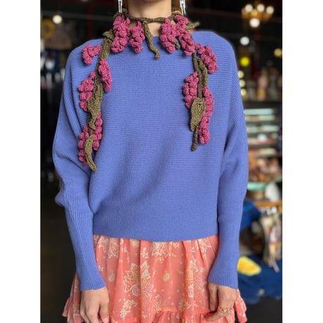 GRAPE CROCHET MUFFLER [S-2569]