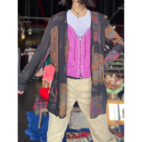 90’S PATTERN GOWN JACKET [S-2357]