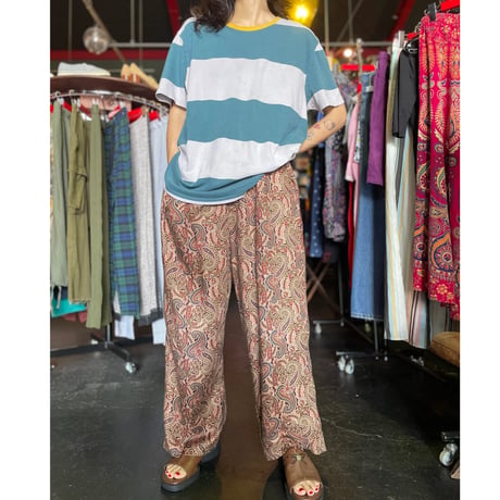 BORDER COTTON T-SHIRT [S-0010]
