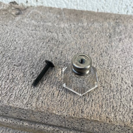 CLEAR HEXAGON DRAWER KNOB [J-115]