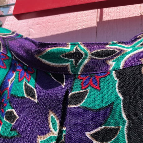 80’S FLOWER PRINT SKIRT [S-1823]