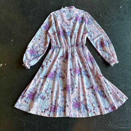 70’S FLOWER FRILL DRESS [S-1134]
