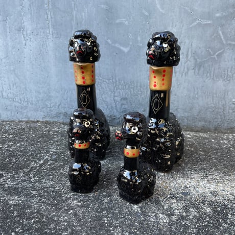 Vintage "POODLE" CRUET SET [J-219]