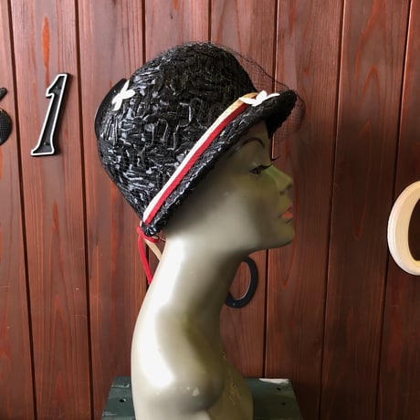 60’S FLOWER&TULLE DESIGN SUMMER HAT [HP-0380]