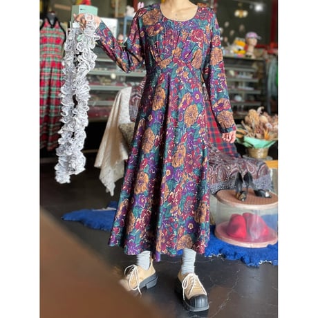 90’S FLOWER LONG DRESS [S-2518]