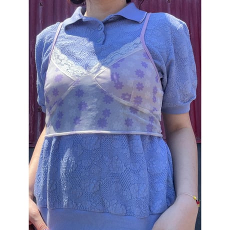 FLOWER MESH CAMISOLE [S-4097]