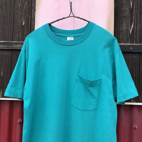USA製 TURQUOISE GREEN POCKET TEE [S-1637]