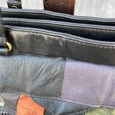 80’S PATCHWORK LEATHER BAG [S-2214]