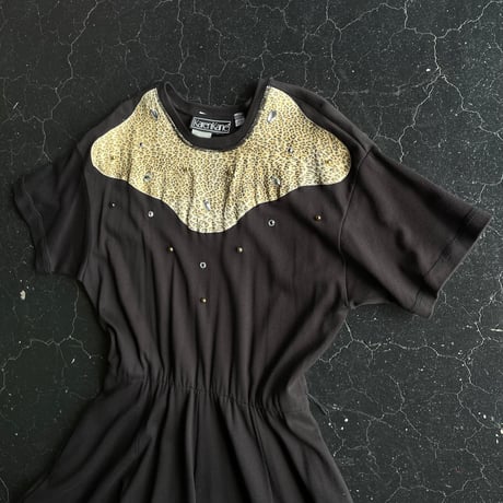 80’S LEOPARD PATCH DRESS [S-3582]