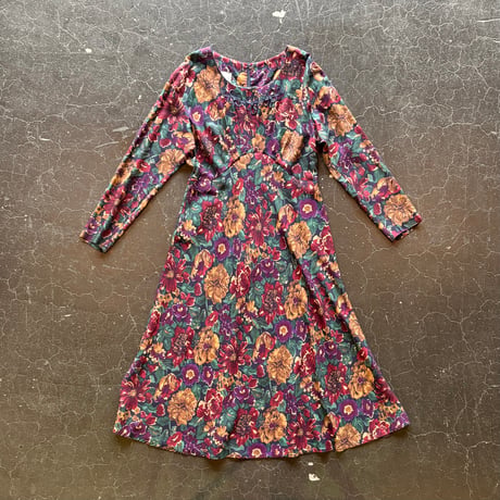 90’S FLOWER LONG DRESS [S-2518]