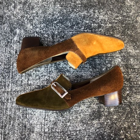 60’S BELT DESIGN SHOES 25.5cm [S-4398]