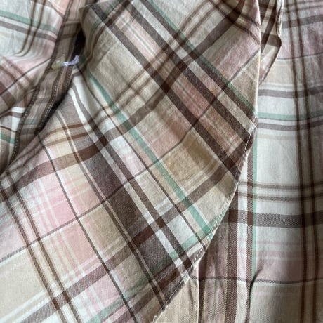 ”RALPH LAUREN” CHECK FRILL SHIRT [S-4347]