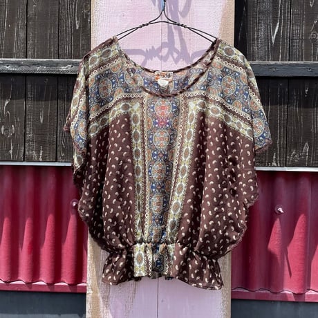 PAISLEY SEE-THROUGH BLOUSE [S-6868]