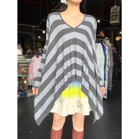BORDER DESIGN COTTON KNIT [S-3539]