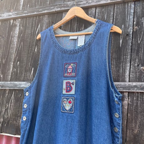 EMBROIDERY DENIM DRESS [S-1600]